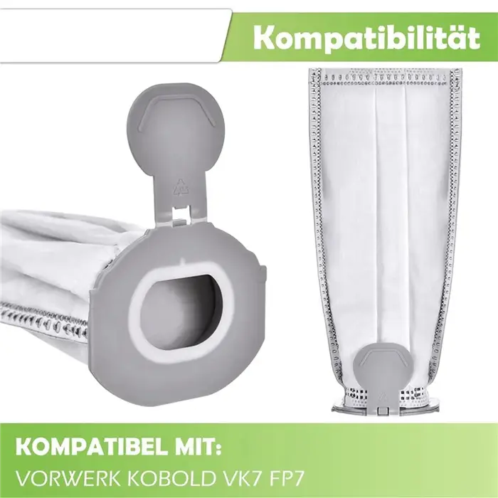 2X VK7 sacs d'aspirateur pour Vorwerk Kobold VK7 FP7 Premium sac filtrant