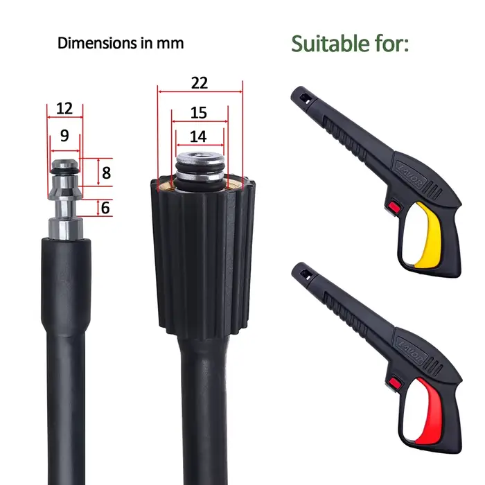 Tuyau de nettoyage haute pression pour pistolet de lavage rapide