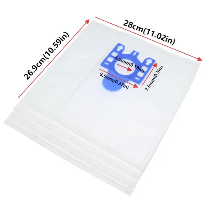 Sac à poussière pour aspirateur Miele Complete C2 C3, Classic C1, S5210 S5211 S2 S5 S8 Series, type FJM GN, taille 270x270mm