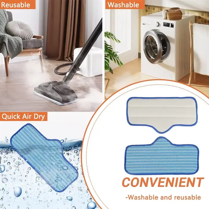 Tampons de vadrouille en microfibre pour nettoyeur à vapeur Dupray