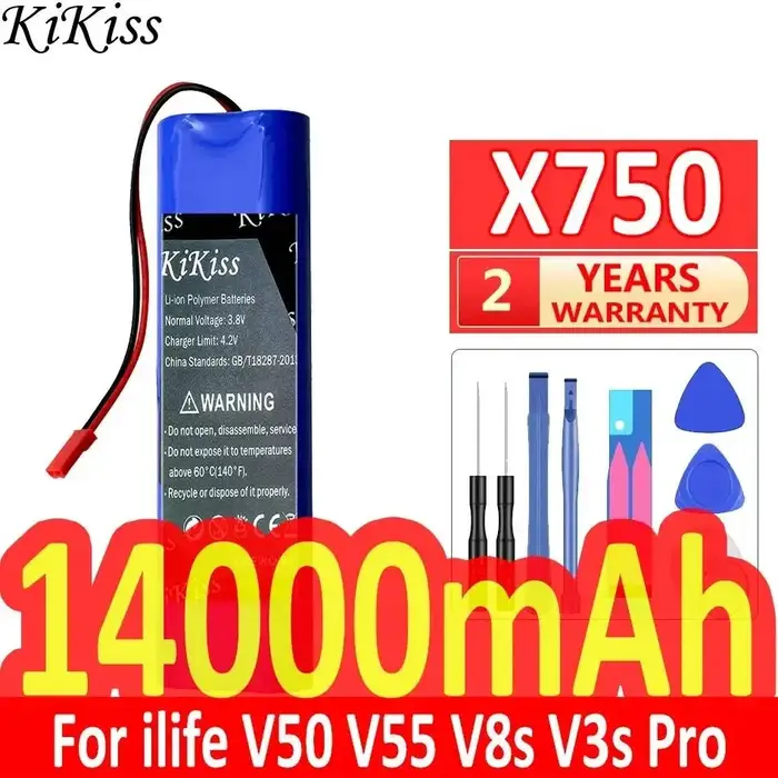 Batterie fiable pour aspirateur robot Ilife V50 V55 V8s V3s Pro V5s Pro V8s X750