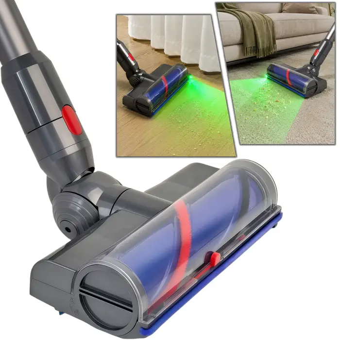 L'accessoire d'aspirateur à tête de brosse avec détection de poussière est compatible avec les nettoyeurs sans fil