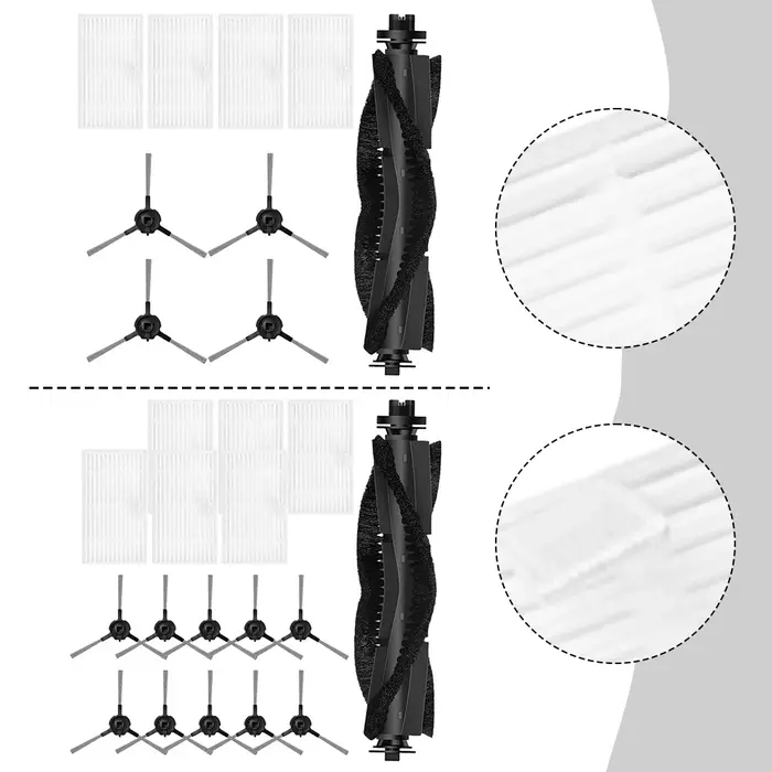 Kit de filtres pour brosse principale et brosse latérale