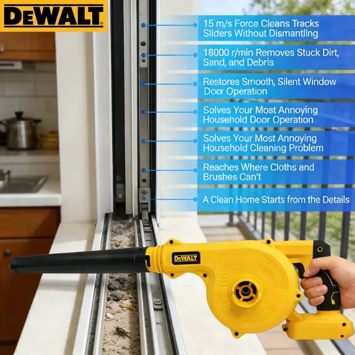 Souffleur et aspirateur sans fil Dewalt 2-en-1 : Outil électrique portable pour batteries