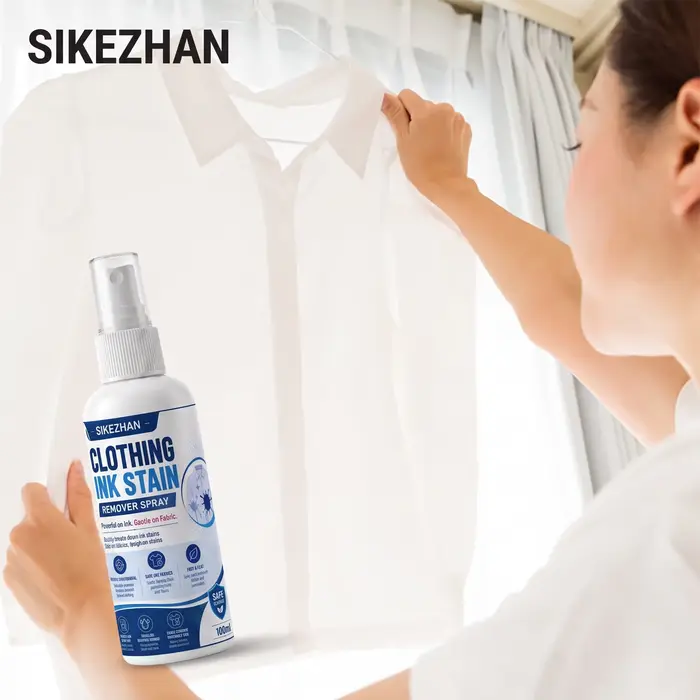 SIKEZHAN Spray Détachant pour Taches d'Encre sur Tissus