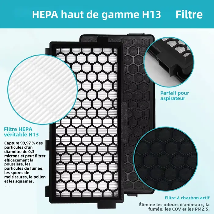 HOME TIMES Filtres de remplacement pour aspirateur Miele Guard M1