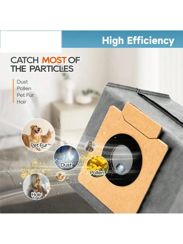 Sacs à poussière pour aspirateur Robot Eufy Clean X8 Pro et X10 Pro Omni et X8 Pro avec Station auto-vide