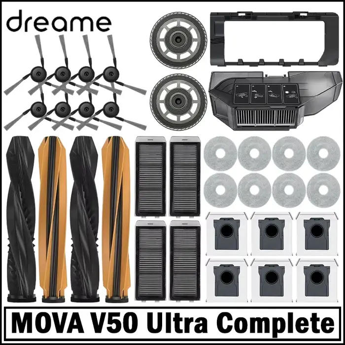 Pièces détachées complètes pour robot aspirateur MOVA V50 UItra : brosses latérales principales