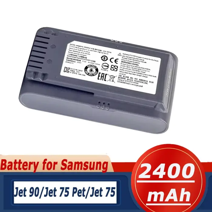 100% batterie de balayeuse originale VCA-SBT90 pour Samsung Vs9000 Jet90 Jet75 Jet90E