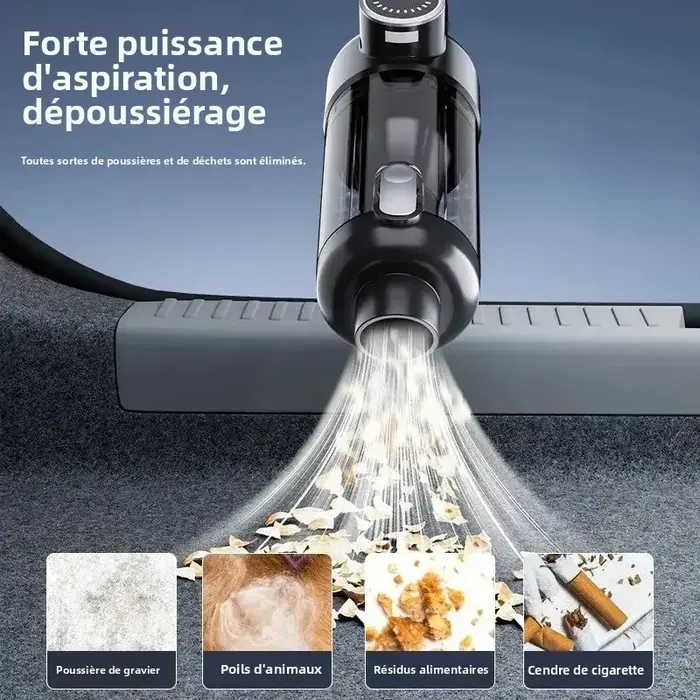 Aspirateur portatif sans fil, dépoussiérage à un bouton, double fonction d'aspiration et de soufflage, haute puissance, nettoyage portable
