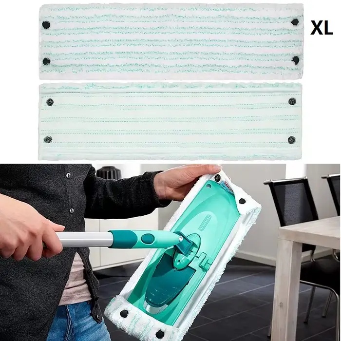 Serpillière plate pour Leifheit Clean Twist XL MicroDuo, tampon de support pour livres secs, fournitures imprimées, sol de la maison, 5x15cm, 2 pièces