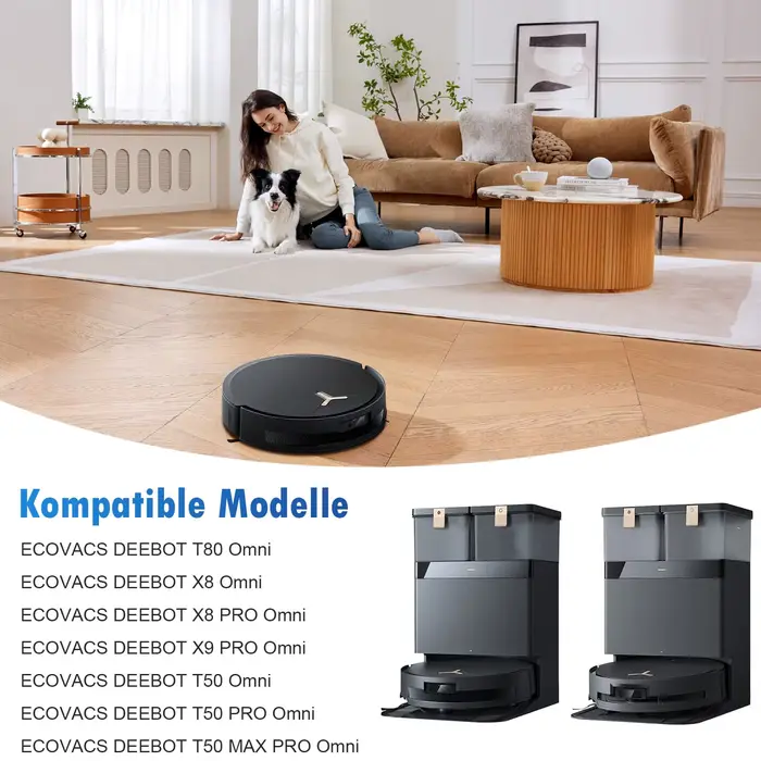 Sacs pour aspirateur Ecovacs Deebot X8 Pro OMNI/X8 OMNI/X9 PRO Omni/T50 PRO