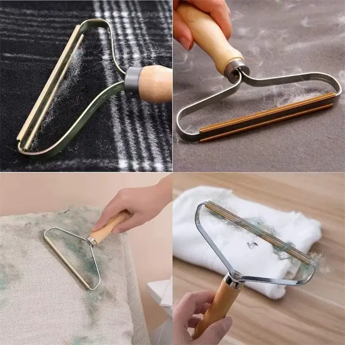 Brosse manuelle anti-peluches et poils d'animaux