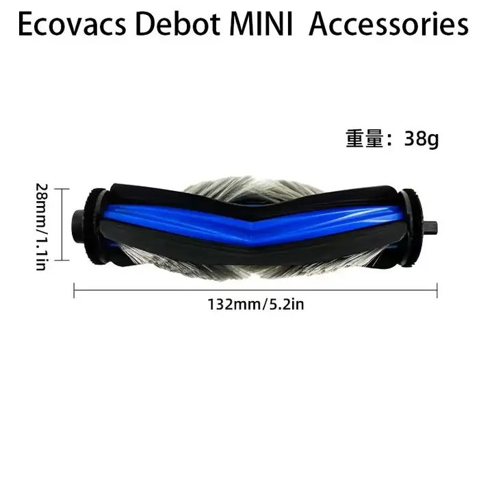 Accessoires pour robot aspirateur Ecovacs Deebot mini : brosse principale, chiffon de nettoyage, sac à poussière, brosse latérale