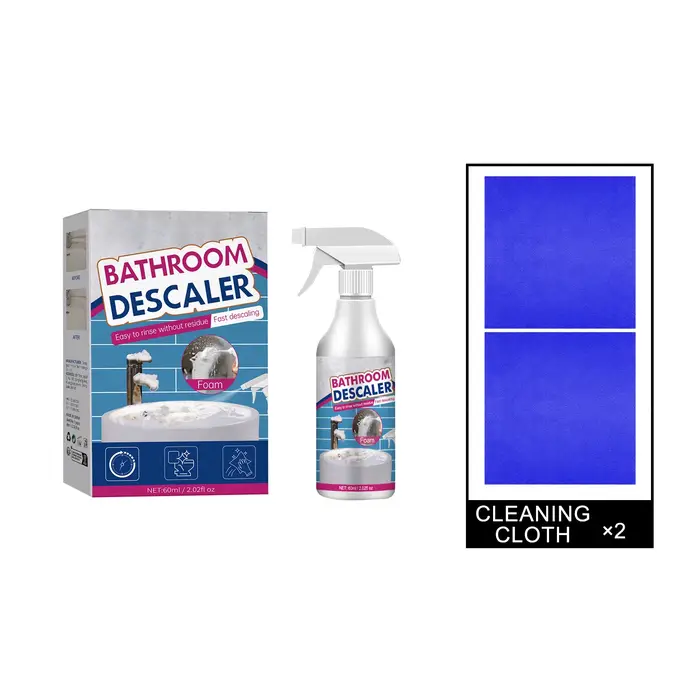 Nettoyant détartrant puissant pour salle de bain, mousse, 60 ml - Action rapide contre la rouille, l