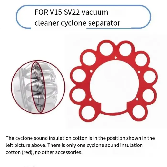 【618 SUMMER SALE】Pièces de rechange pour aspirateur Dyson V15 SV22 - Accessoire d'anneau d'étanchéité en mousse insonorisante Cy