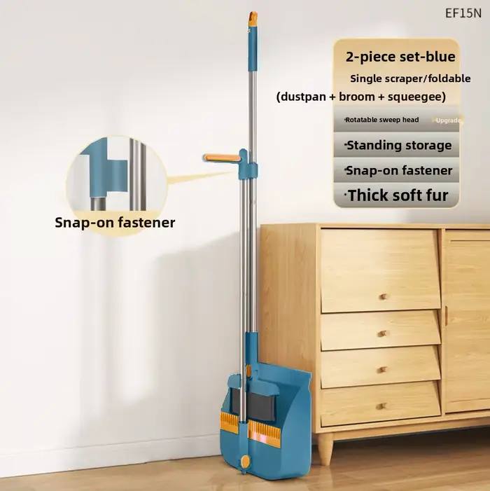 Ensemble balai et pelle pliables à poils épais et doux, outil de balayage des cheveux pour le nettoy