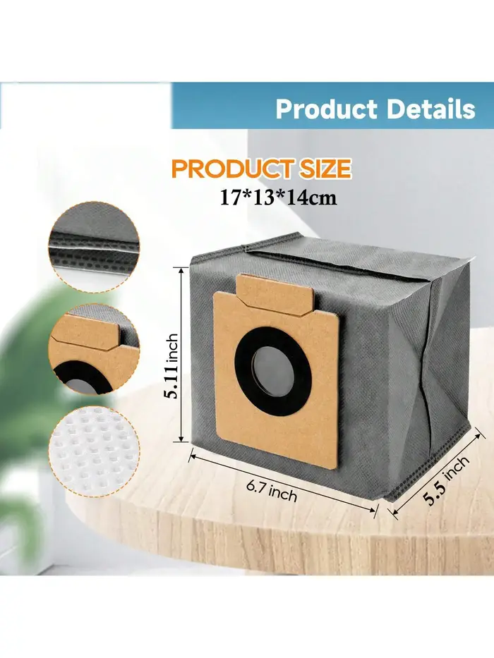 Sacs à poussière pour aspirateur Robot Eufy Clean X8 Pro et X10 Pro Omni et X8 Pro avec Station auto-vide