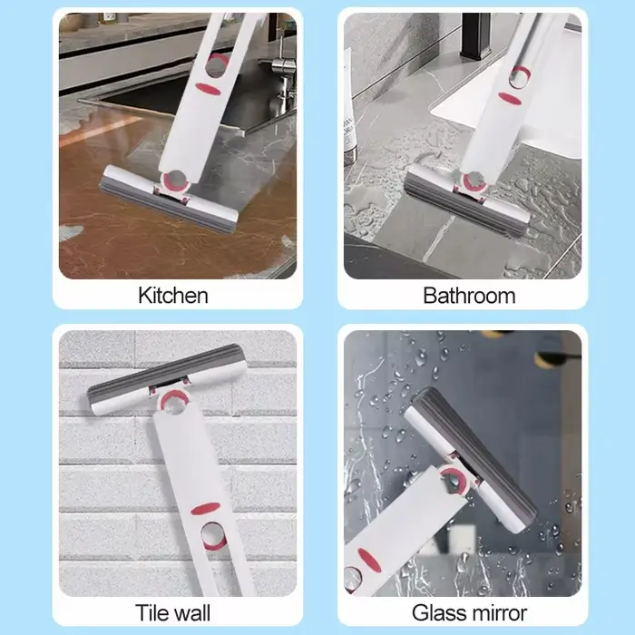 Mini vadrouille Portable pliable, nettoyage ménager, lavage mains libres pour le nettoyage du sol, des fenêtres de bureau, des outils de nettoyage de voiture