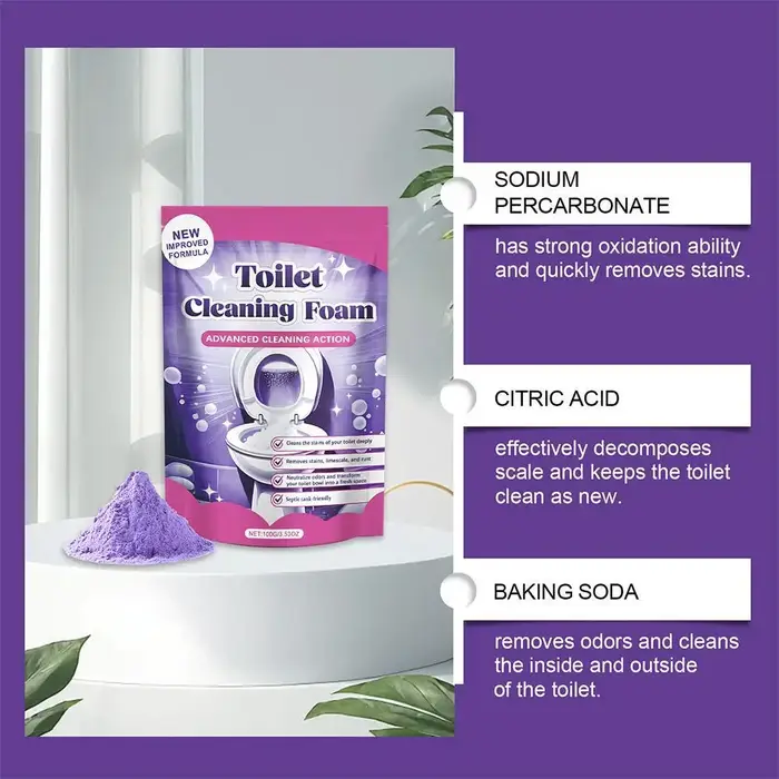 Comprimés effervescents de décontamination pour toilettes, éliminent efficacement la saleté tenace, éliminent les odeurs sans résidus ni irritation