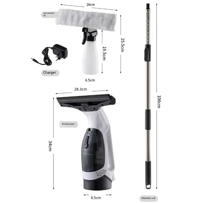 Nettoyeur de vitres électrique sans fil rechargeable