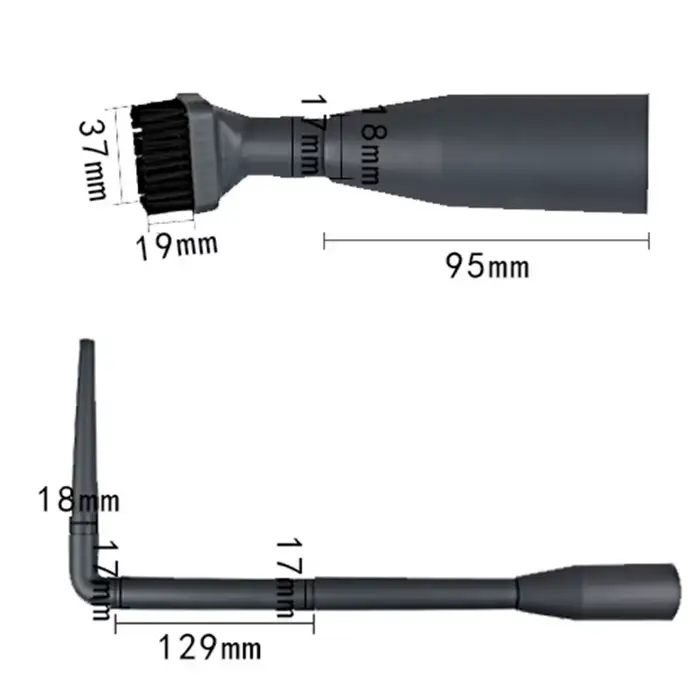 9 pièces tête d'aspiration buse plate brosses 2-en-1 pointe pour 32MM/35MM