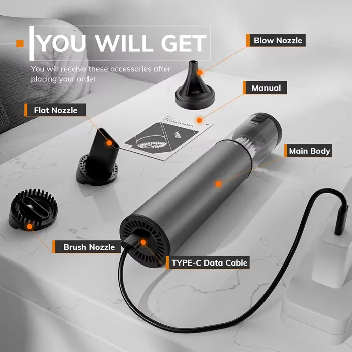 Aspirateur pour ordinateur Portable sans fil, Rechargeable par USB, pour voiture, Mini et modèle Coo
