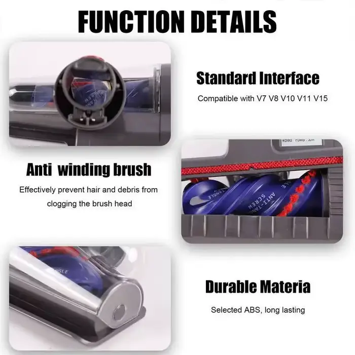 Mini tête motorisée pour aspirateur Dyson V8 V10 V11 V15 V7