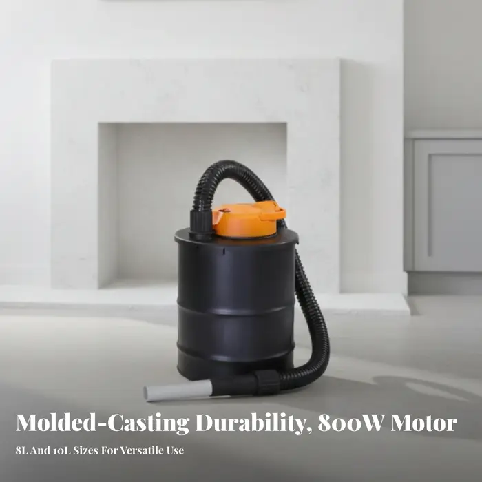 Aspirateur à cendres verticale avec tuyau, haute performance, silencieux et compact pour le nettoyage des poêles et l'organisation des ateliers