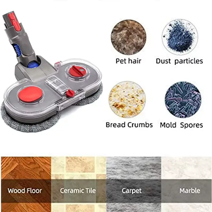 Kit de tête de vadrouille électrique pour aspirateur Dyson V7 V8 V10 V11 V15Gen5