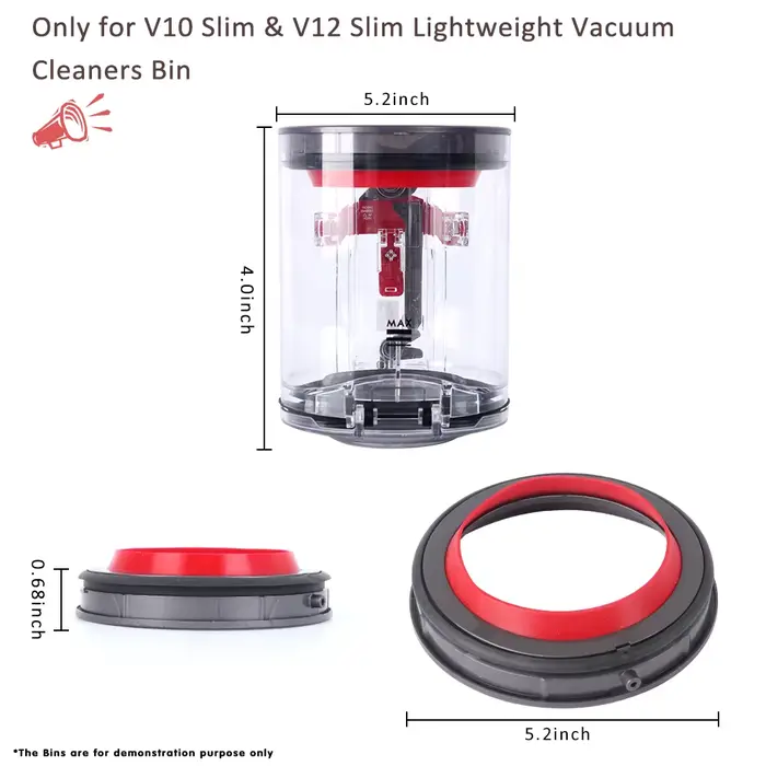 Anneau d'étanchéité pour bac à poussière Dyson V10 Slim (SV18) V12