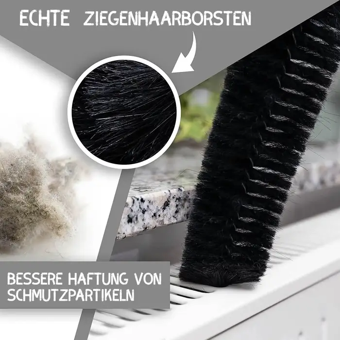 1PCS Brosse pour radiateur - 120 cm - Brosse pour radiateur avec poils de chèvre - Idéal pour nettoy