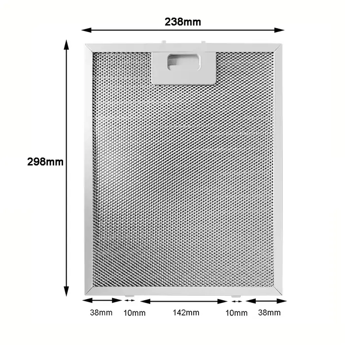 Filtre à graisse pour hotte de cuisine, maille métallique, filtre à odeur pour extracteur de cuisine