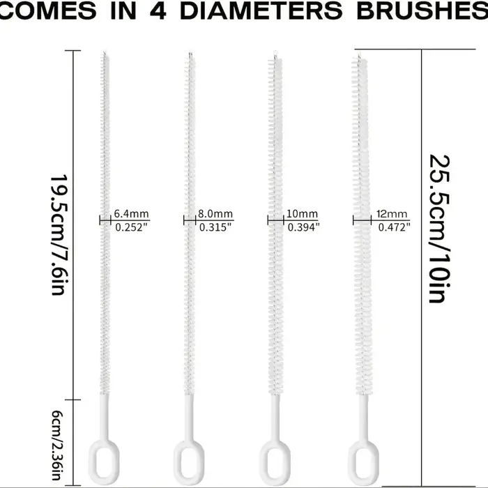 Ensemble de brosses pour nettoyeur de paille robuste – Paquet de 4