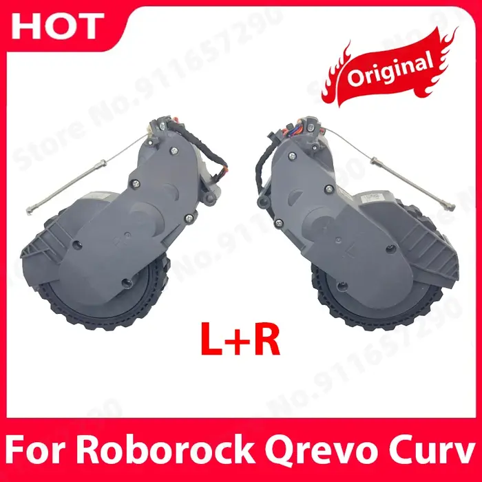 Nouvelles roues de marche gauche et droite d'origine pour aspirateur robot Roborock Qrevo Curv, accessoires pour roues