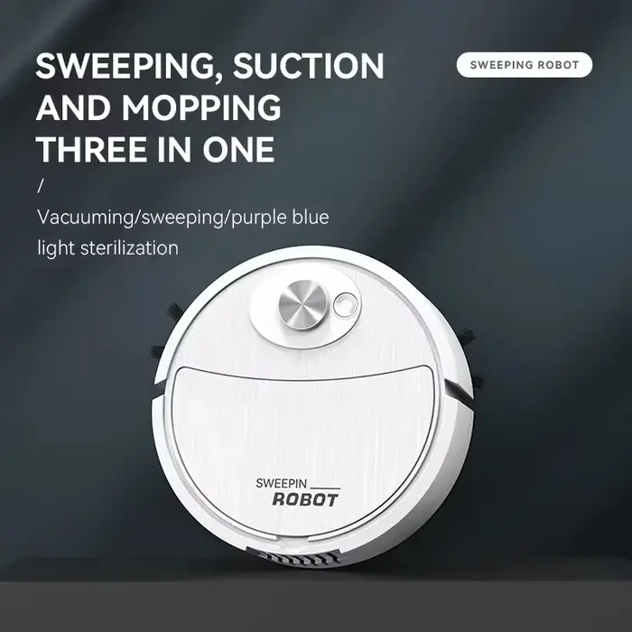 Aspirateur Mini Lenovo 3-en-1, robot aspirateur intelligent, robot de nettoyage domestique, balayage et lavage de la poussière pour la maison