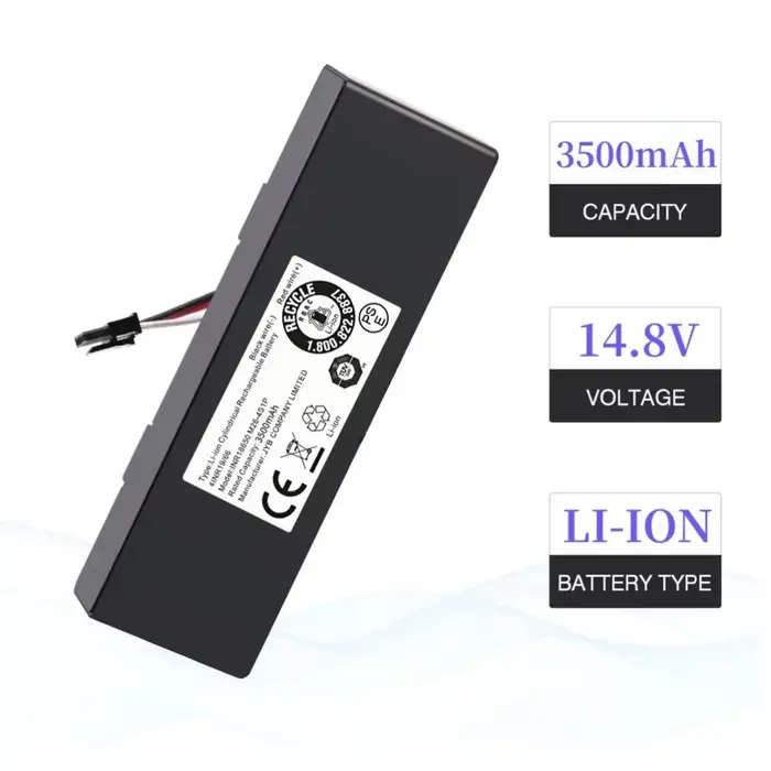 Batterie d'aspirateur 14.8V 3500mAh STYTJ02YM pour Xiaomi Mop Pro P/2S/S12 Yunmi MVVC01 Haier JX37 Wyze WVCR200S.