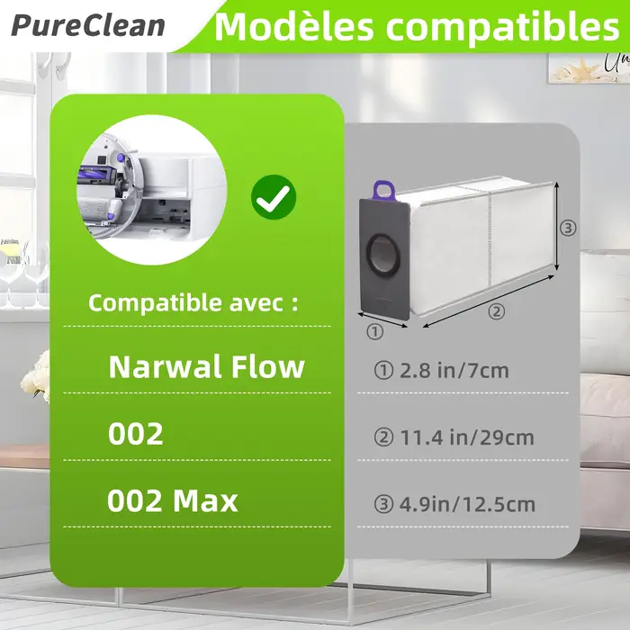 Sacs à poussière pour aspirateur Narwal Flow (station compacte) J5X 002