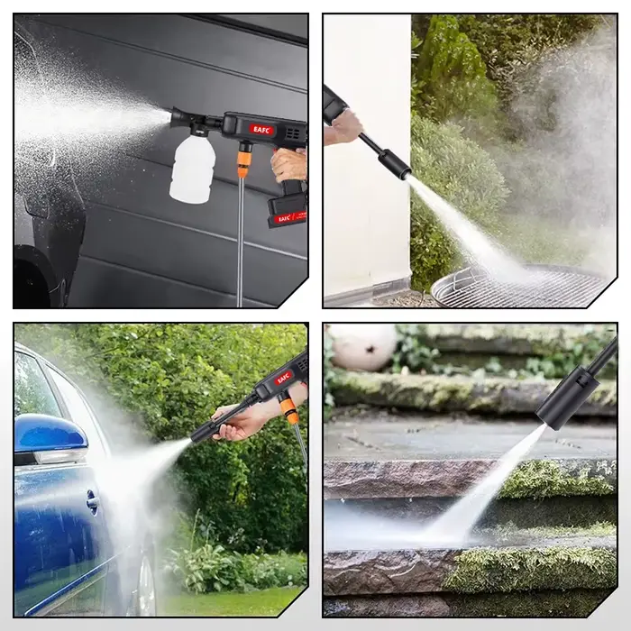 Nettoyeur haute pression sans fil ménage Portable lavage de voiture pistolet à eau