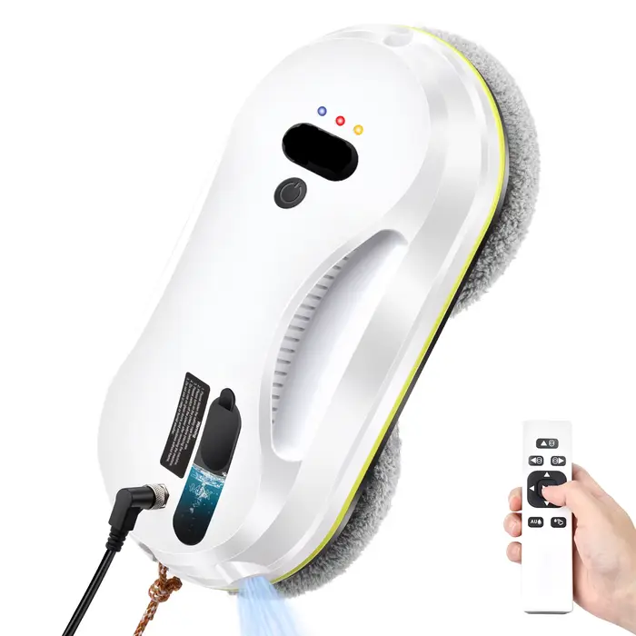 Aspirateur robot avec télécommande, vaporisateur d'eau automatique pour vitres domestiques, essuie-g