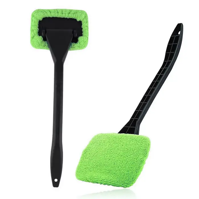 Outil de lavage de pare-brise avec manche long, essuie-glace intérieur de voiture, kit de brosse de 