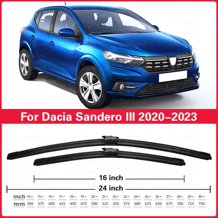 Essuie-glace de pare-brise de voiture pour Dacia Sandero III