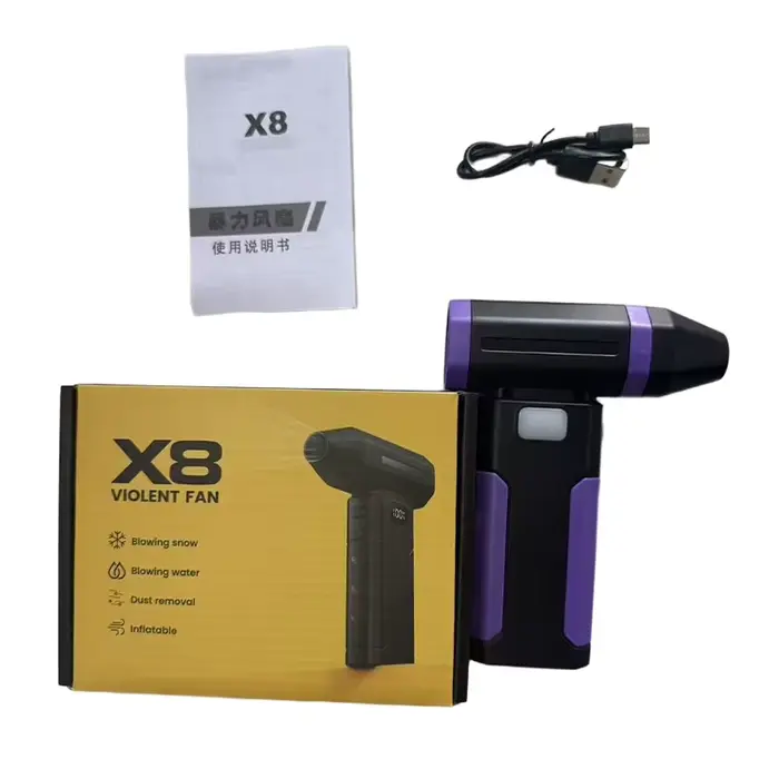 Aspirateur électrique portatif puissant X8 Turbo Jet Fan, souffleur d'air portable, mini aspirateur,