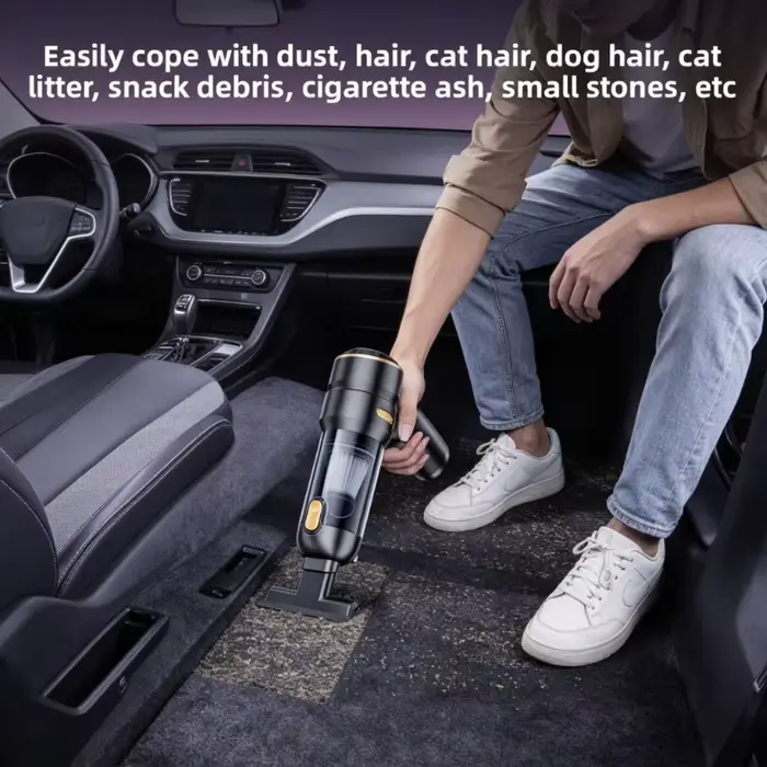 Aspirateur de voiture haute puissance, portable, sans fil, avec moteur sans balais, machine de nettoyage puissante, souffleur d'air pour appareils ménagers