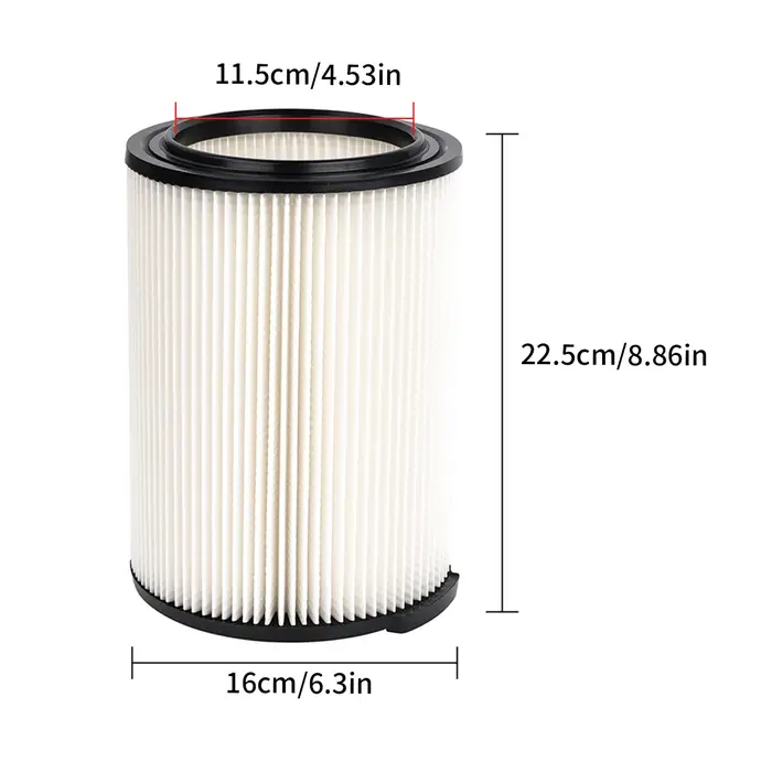 Filtre standard pour aspirateur sec et humide VF4000 pour aspirateur RIDGID standard pour aspirateur sec et humide de 5 à 20 gallons, filtre de remplacement VF4000