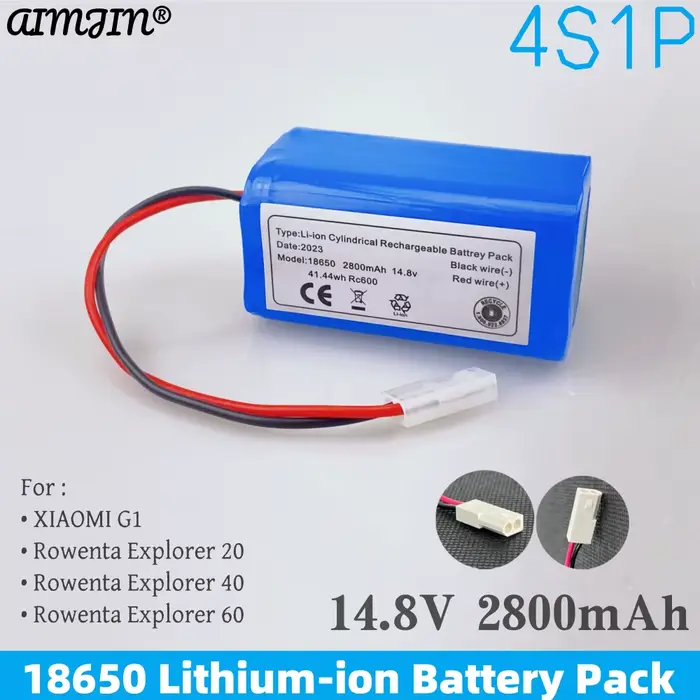 Batterie 14.4V-14.8V 4800mAh 4S1P RS-RT900866 CMICR18650F5 pour aspirateur Robot Rowenta Tefal Explo