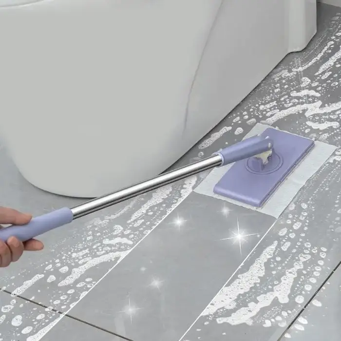 Serpillère de nettoyage mains libres pour sol/fenêtre 360 ° Mini serpillière rotative pour lingettes humides