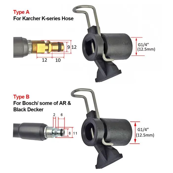 Convertisseur de connecteur de tuyau de nettoyeur haute pression pour Karcher Bosche AR Black Decker Patriot Dawoo