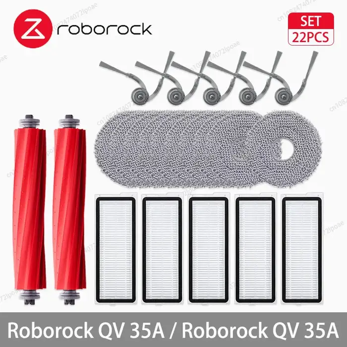 Roborock QV 35A / QV 35S Robot aspirateur accessoires brosse latérale principale vadrouille tissu filtre Hepa sac à poussière pièces de rechange