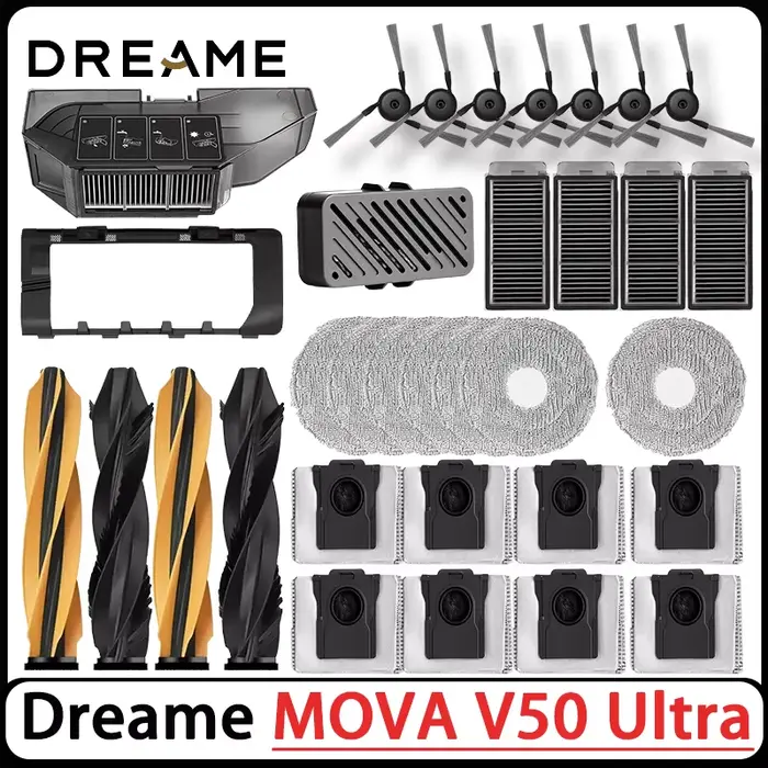 Ensemble complet d'accessoires pour aspirateur Dreame MOVA V50 Ultra : brosse principale